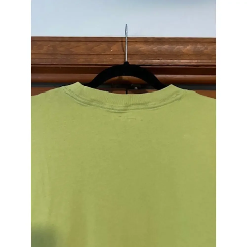 Abercrombie & Fitch Women's Oversized Crop T Shirt Lime Green Boxy Tee SZ XL